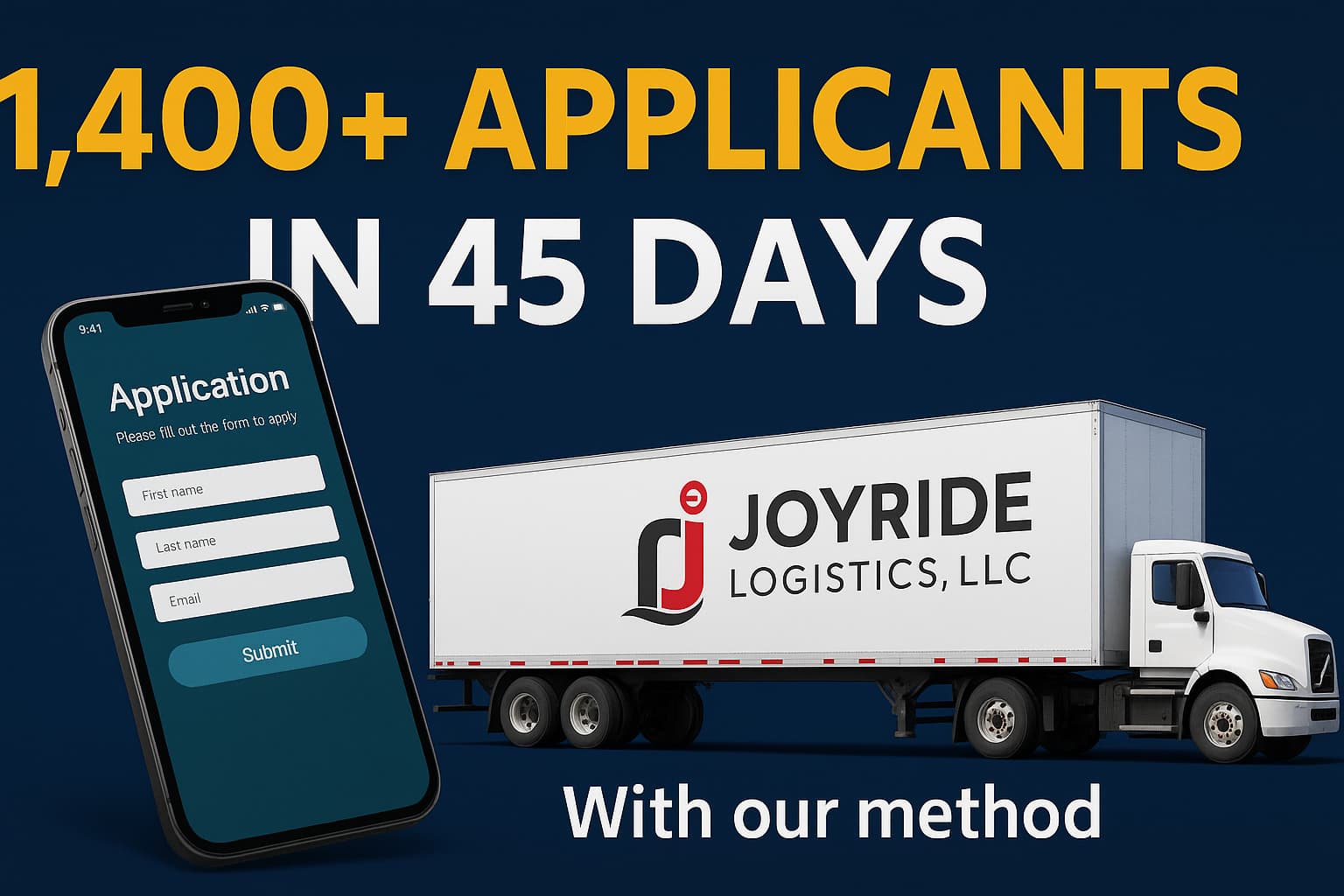 1,400+ Applicants in 45 days with our Method